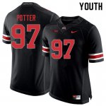 NCAA Ohio State Buckeyes Youth #97 Noah Potter Blackout Nike Football College Jersey OQJ3345UE